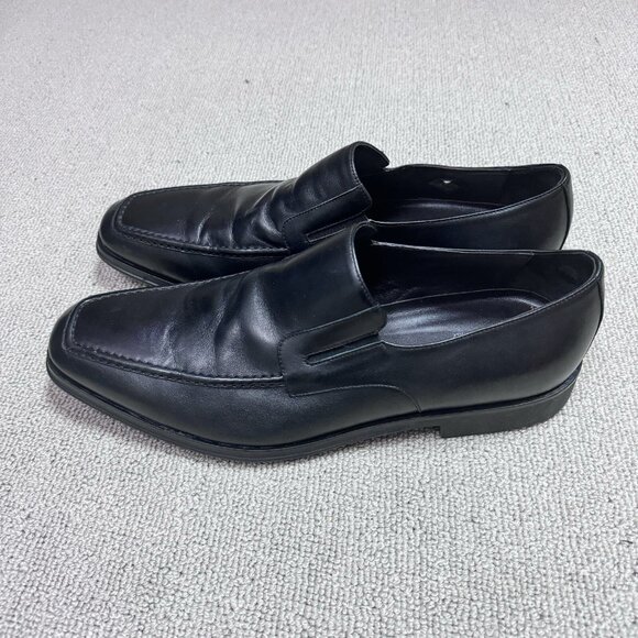 Bruno Magli Raging Dress Shoes Slip On Black Leather Men's Size 12 - Picture 3 of 10